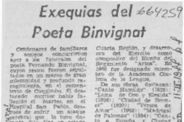 Exequias del poeta Binvignat.