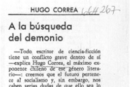 A la búsqueda del demonio : [entrevista]