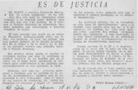 Es de justicia