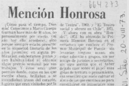Mención honrosa
