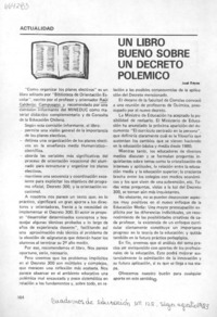 Un libro bueno sobre un decreto polémico