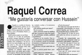 "Me gustaría conversar con Hussein" : [entrevista]
