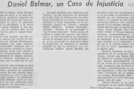 Daniel Belmar, un caso de injusticia