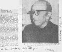 Homenaje a Daniel Belmar.