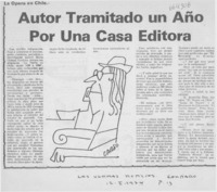 Autor tramitado un año por casa editora
