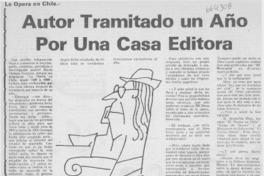 Autor tramitado un año por casa editora