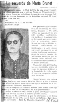 Un recuerdo de Marta Brunet.