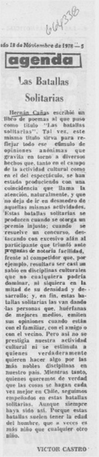 Las batallas solitarias