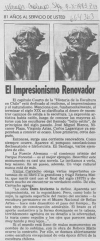 El impresionismo renovador.