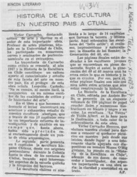 Historia de la escultura en nuestro país actual