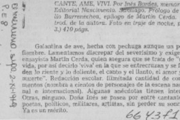 Canté, amé, viví.