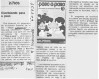 Escribiendo paso a paso.  [artículo]