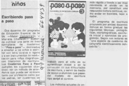 Escribiendo paso a paso.  [artículo]