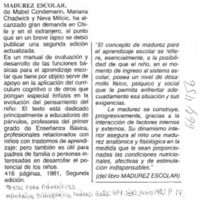 Madurez escolar.  [artículo]