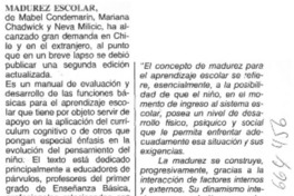 Madurez escolar.  [artículo]