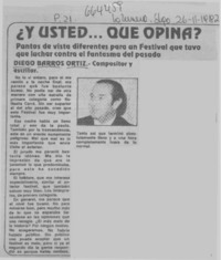 Y usted... que opina?  [artículo]