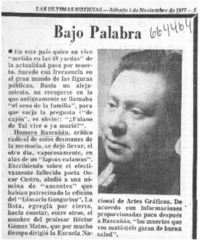 Bajo palabra.  [artículo]