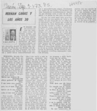 Hernán Cañas y los años 30.