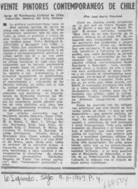 Veinte pintores contemporáneos de Chile