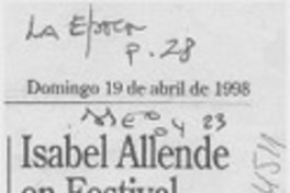 Isabel Allende en Festival de Chicago.