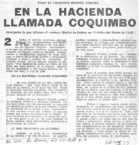 En la hacienda llamada Coquimbo.