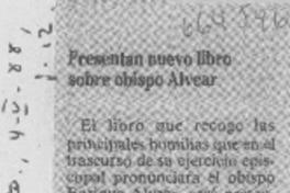 Presentan nuevo libro sobre obispo Alvear.