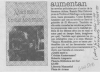 Aumentan las novelas policiales por el sector de la literatura chilena.