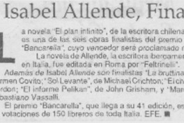 Isabel Allende, finalista.