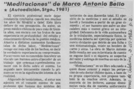 "Meditaciones" de Marco Antonio Bello
