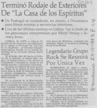 Terminó rodaje de exteriores de "La casa de los espíritus".