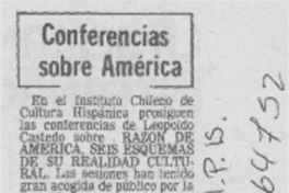 Conferencias sobre América.