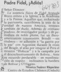 Padre Fidel, ¡adiós!