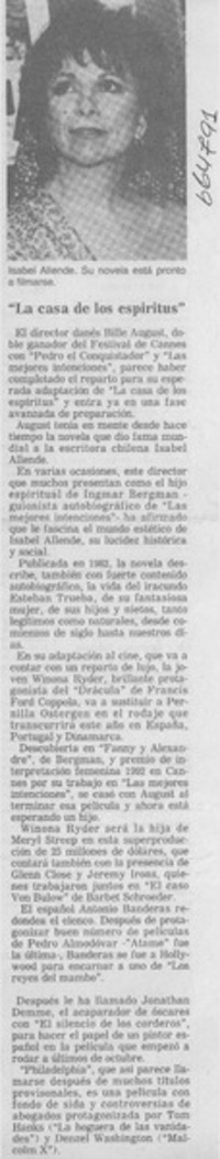 La casa de los espíritus.