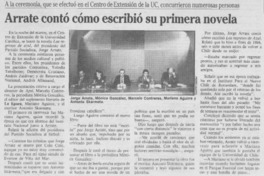 Arrate contó cómo escribió su primera novela.