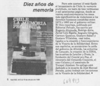 Diez años de memoria.