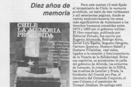 Diez años de memoria.