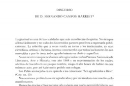 Discurso de D. Fernando Campos Harriet.