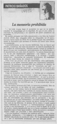 La memoria prohibida