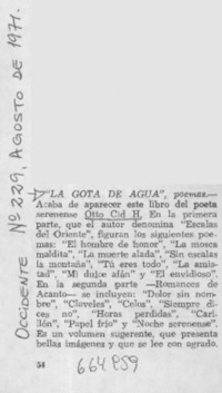 La Gota de agua.  [artículo]