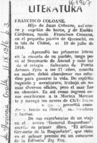 Francisco Coloane.