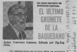 El Último grumete de la Baquedano.  [artículo]