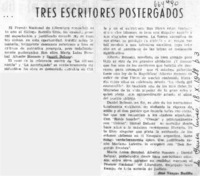 Tres escritores postergados  [artículo] José Vargas Badilla.