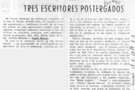 Tres escritores postergados  [artículo] José Vargas Badilla.