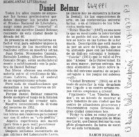 Daniel Belmar  [artículo] Ramón Riquelme.