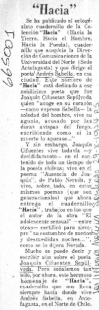 Hacia".  [artículo]