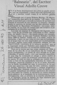 Balneario, del escritor visual Adolfo Couve.  [artículo]