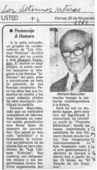 Homenaje a Homero.  [artículo]