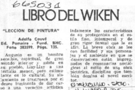 Lección de pintura".  [artículo]