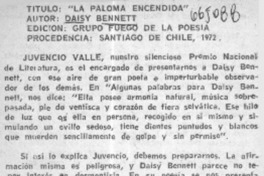 "La paloma encendida"  [artículo] M. M. L.