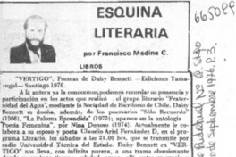 Vértigo  [artículo] Francisco Medina C.